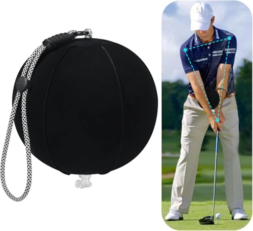 Golf Swing Trainer Smart Ball with Impact Aid - Adjustable Rope, Motion Guide - Practice Ball for Posture Correction & Gifts
