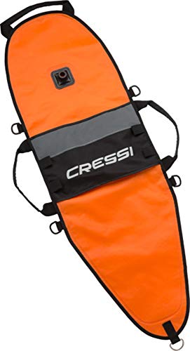 Cressi Inflatable Float Signal Board For Freediving, Scuba Diving, Dive Flag, Hi-Visibility Orange, Reflective Strip, D-Rings | Torpedo: Designed In Italy, Model: Ta611603 #TOP2