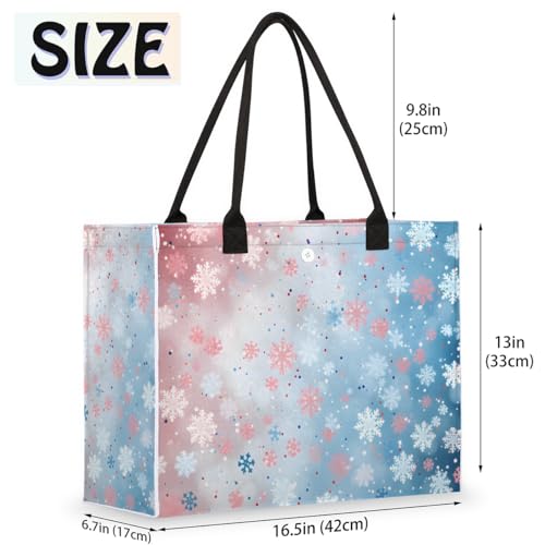Abstract Winter Snowflake Tote Bag for Women Large Beach Bag Reusable Tote Bags for Work Travel Beach Shopping2