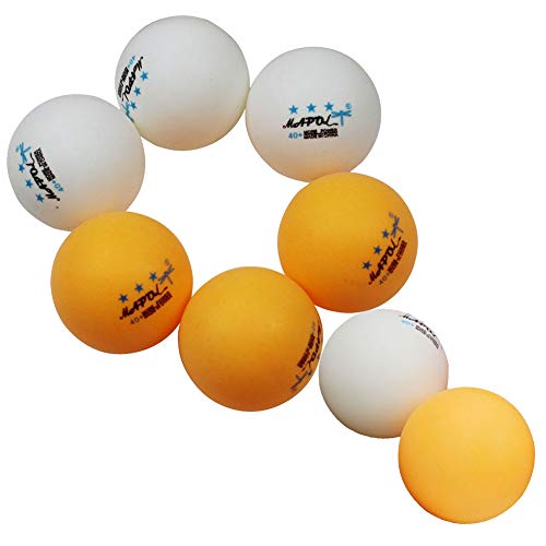 Mapol Quality Ping Pong Paddle Set - 4 Professional Table Tennis Rackets/Paddles - 8 Premium 3-Star Balls, Portable Cover Case Holder Included #TOP6