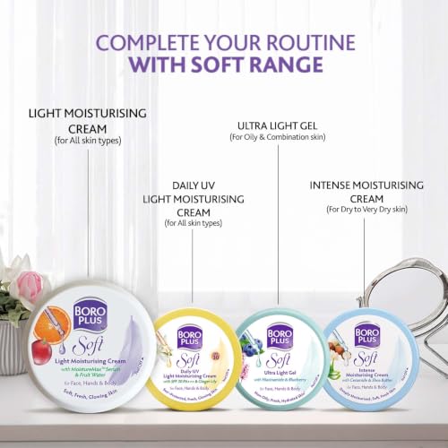 Image of BoroPlus Soft Light Moisturising Cream|Light & Non-sticky|Provides 24 hour moisturisation | For Soft Fresh Skin 300 ml
