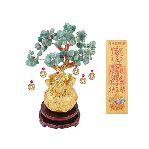 Árbol de Dinero Feng Shui y Adorno de Cristal para la Suerte