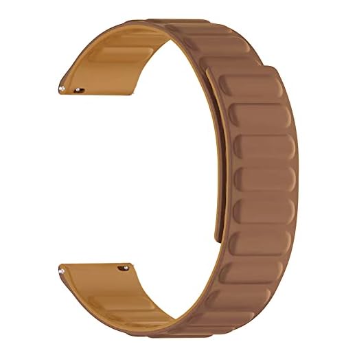 ONE ECHELON Correa de reloj de liberación rápida compatible con Seiko SNE102 Solar Watch correa de repuesto de silicona magnética de amapola (marrón)