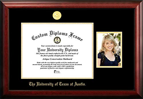 Campus Images NCAA University of Texas Austin 14 x 11 Inches Gold Embossed Diploma Frame with 5 x 7 Inches Portrait