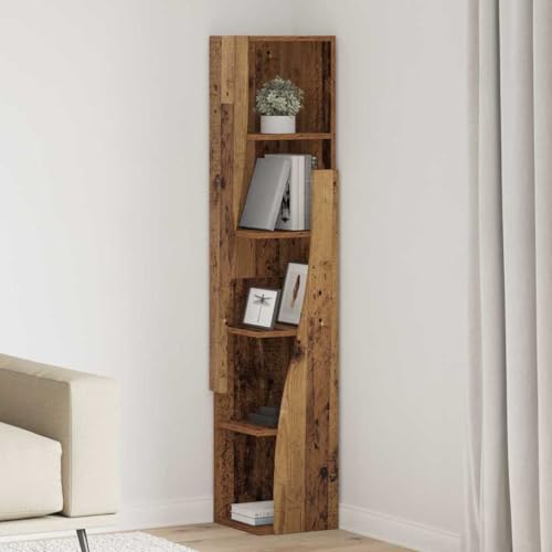 Genérico Armario de Esquina Madera Vieja 27,5x27x140cm,Mobiliario,Armarios y Almacenamiento,Taquillas y armarios de Almacenamiento,889873