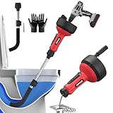 POPULO 16.5FT Toilet Snake Auger, Auto Feed Upgraded Drain Snake, Plumbing Toilet Hair Drain Clog Remover with Extension Tube for Toilet, Shower, Bathtub, Kitchen, Sink,2026 PMDA-G2