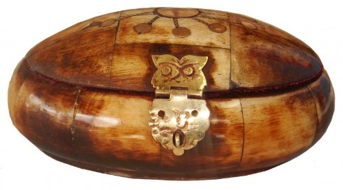 Kunsthandwerk Asien Schatulle aus Bone, oval, mittel Cover