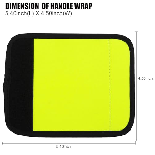 Image of Neoprene Luggage Handle Wrap- Comfort Luggage Identifiers for Suitcases Luggage Markers Easy Identification Travel Bag Identifiers Travel Accessories for Women-Yellow
