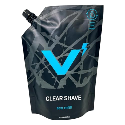 VOLT Clear Shave Gel for Men - Transparent Formula with Aloe, Hyaluronic Acid &amp; Vitamin E, Drift Citrus Sea Salt Scent, 30 Oz (900ml) Refill Pack