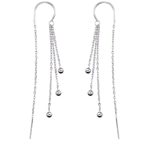 JAKUMTAMI 925 Sterling Silver Tassel Earring