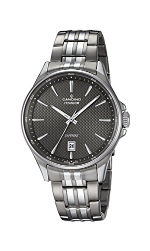 Candino Herren Datum klassisch Quarz Uhr mit Titan Armband C4606/3