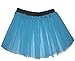 Produktbild A-Express Tütü Rock Neon Tutu Netz Tüllrock 3 Lagen Petticoat für verrücktes Kleid Party Kostüm, Blau, EU 34-44 (Herstellergröße: 10 - 18)