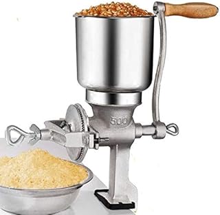 Hand Operated Corn Grain Mill Grinder Useful Kitchen Tool with Big Hopper – Adjustable for Corn, Coffee. Food, Wheat, Oats...