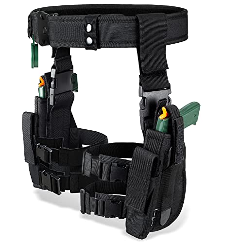 Black Snake® Damen Lara Croft Kostüm | Gürtel, rechtes + linkes Beinholster – Bild 3