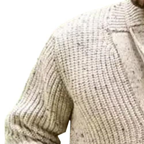 Men's Shawl Collar Long Sleeve Casual Sweater Cardigan Knit Loose Fit Sweater Ribbed Button Down Sweaters4