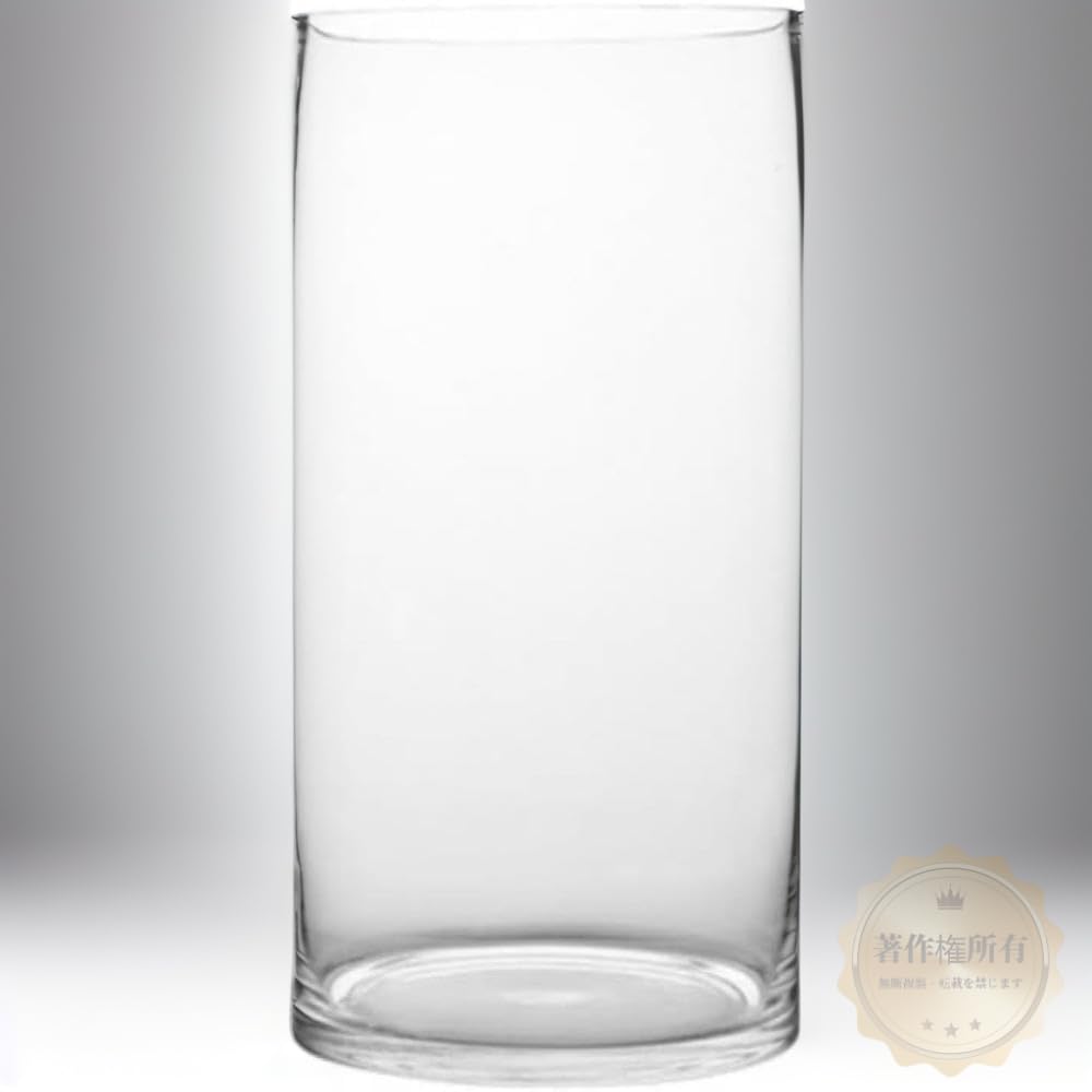 Amazon.co.jp: Zxyler 円筒形ガラス花瓶｜60cm 高さクリスタルガラス製