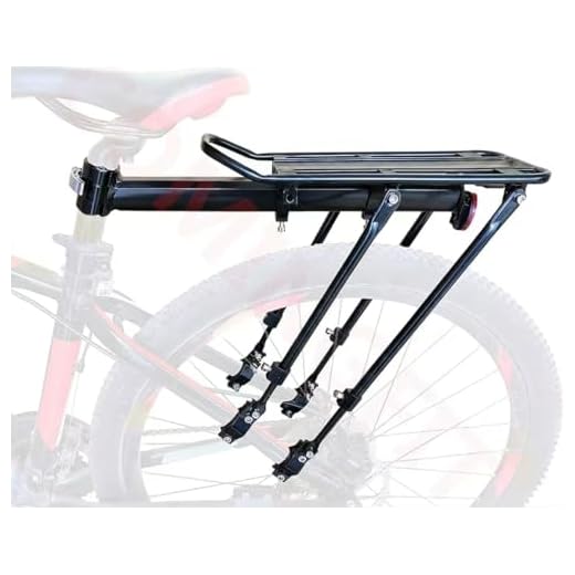 COMINGFIT® Capacidad de 80 kg, portabicicletas Ajustable Portaequipajes-Estante Súper Fuerte Mejora Estante para Bicicletas 4-Strong-Leg Bicycle Carrier