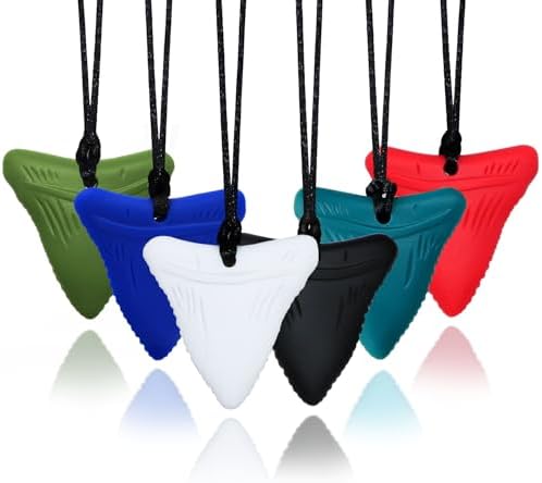 Chew Necklaces for Sensory Kids, 6 Pack Chewy Necklace Sensory Toys for Autism, ADHD, Anxiety or Other Special Needs- Reduces Chewing Fidgeting for Boys Girls Adults Chewer