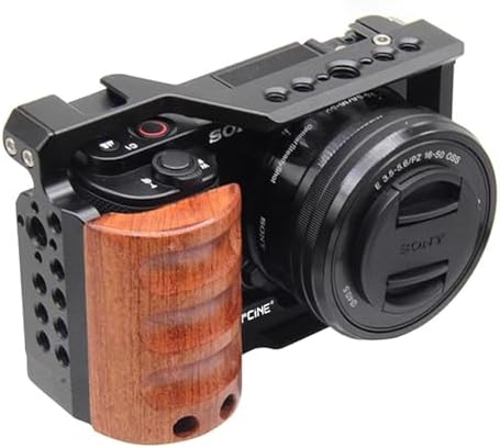 Amazon.com : Topcine Camera Cage for Sony Alpha ZV-E10 with Wood Handle ...