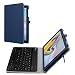 Produktbild Fintie Tastatur Hülle für Samsung Galaxy Tab A 10.5 SM-T590/T595 Tablet-PC - Slim Fit Kunstleder Stand Schutzhülle mit Magnetisch Abnehmbar Drahtloser Bluetooth Tastatur, Marineblau