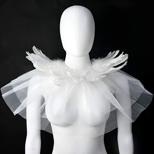 Homelex – Coleira de penas com penas naturais góticas vitorianas para adultos, Ym41, One Size