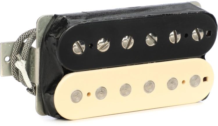 DiMarzio DP 308BZ PAF®57 Neck Black/Relic White Humbucker do gitary elektrycznej | dobrze pasuje do wzmacniaczy Bji High Gain | czarny/relic biały