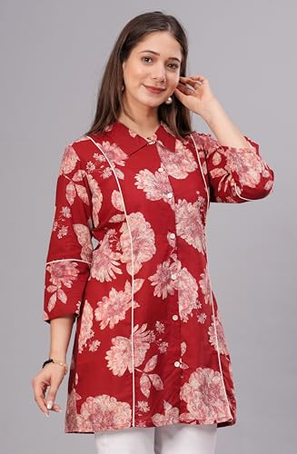 Image of rytras Women Woman Pure Cotton Straight Short Kurta |Short Kurti for Women Latest