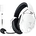 Razer レイザー BlackShark V2 HyperSpeed White ワイヤレスゲーミングヘッドセット 指向性 マイク チタン50mmドライバー HyperSpeed Wireless (2.4GHz) Bluetooth USB接続 軽量 70時間持続 ブラックシャーク ブイツー ハイパースピード 【日本正規代理店保証品】