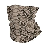 Braga De Cuello Piel De Serpiente Beige Protección UV Elastica Pañuelos Cabeza Pasamontañas Bufanda Facial para Caza Unisexo Cámping 25X50 Cm