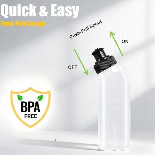 2x10oz BPA-Free Water Bottles for the Running Hydration Belt, Fuel Belts Replacement Bottle Set for Marathon Walking Hiking Cycling Trail Skiing（2 Pack） - Image 3