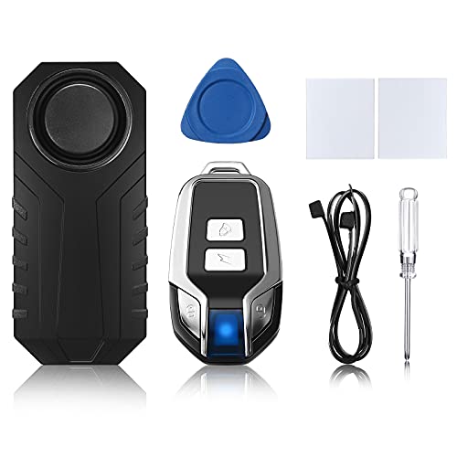 Bicycle Alarm Anti Theft, Wireless Vibration Alarm With Remote,2 Sets Alarm System Black Motion Sensor Waterproof Security Motorcycle Alarm Loud Bike Alarm For Bike Motorcycle Car Vehicle Door Window #TOP6