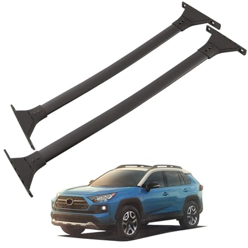 HIPATU 2 Piezas Barras de Techo de Coche para Toyota RAV4 2019-2023, Barras Portaequipajes de Techo Barras Transversales de Aluminio Coche Accesorios