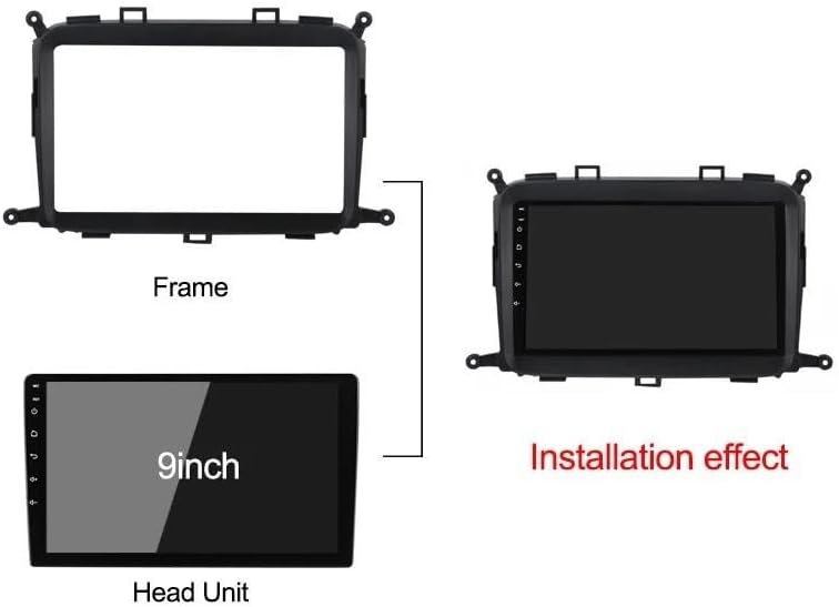 に適合する キア カレンズ 2013 2014-2018 ラジオ フェイス フレーム ダッシュ キット ステレオ GPS アンドロイ