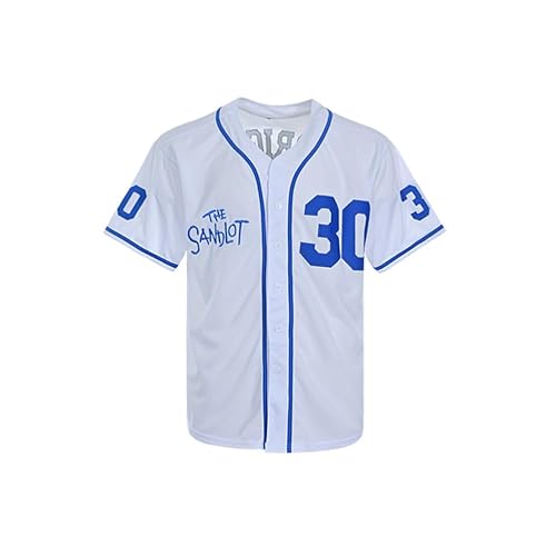 Camisetas de beisebol juvenis The Sandlot Benny 'The Jet' Rodriguez 30 Hip Hop costuradas para men