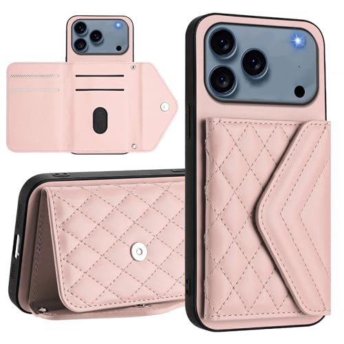 Étui portefeuille iPhone 17 Pro Rose : l'accessoire cuir tendance pour vos sorties et soirées
