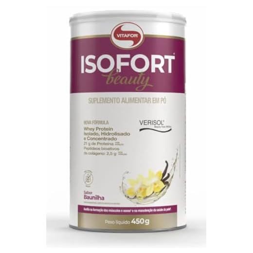 3. Isofort Beauty Whey Protein (Isolado e Hidrolisado) + Colágeno Verisol 450G Baunilha - Vitafor