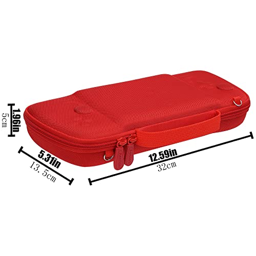 Image of Aenllosi Hard Case for Hori Nintendo Switch Split Pad Pro Controller,Red | EVA hard shell, Water-resistant design, Dust-resistant design, Impact-resistant design