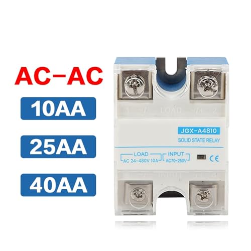 Relé monofásico SSR 40AA AC control AC con cubierta de plástico y base 2