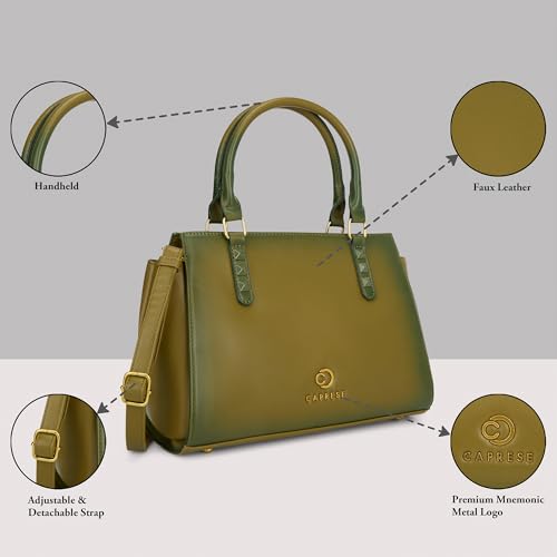 Image of Caprese Dee Medium Satchel Bag for Women with Adjustable & Detachable Strap & Multiple Compartments | Versatile Shoulder, Crossbody & Handheld Bag for Work, Travel, and Everyday Use