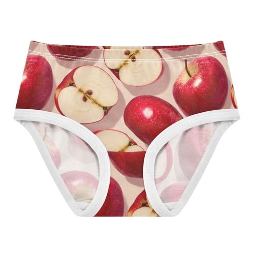 Wusikd Red Apples Girls' Underwear Cotton Girls Briefs Soft Toddler Underwear 2T