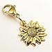 Cheerful Gold Sunflower Bag Charm: Handmade Floral Jewelry for Nature Lovers & Spring Fashion