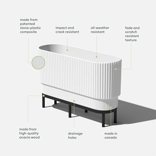 Image of Veradek Demi Series Raised Long Planter - Wide Planter with Stand