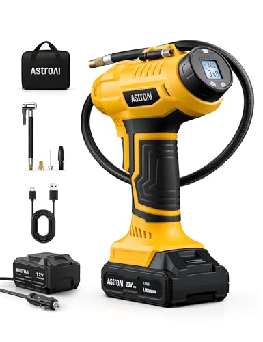 AstroAI Cordless Tire Inflator Portable Air Compressor 160PSI 12VDC Battery