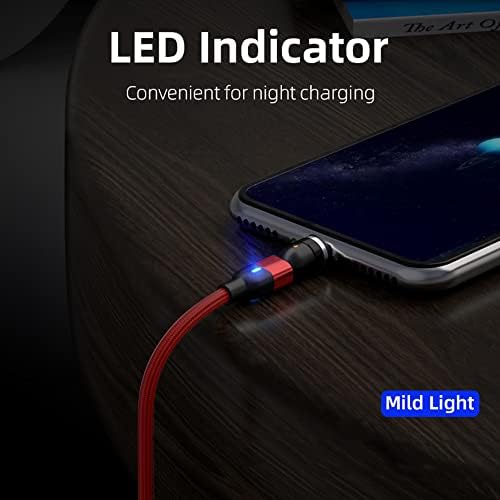 P-TECHUK 540° Rotating Magnetic 3 in 1 Charging Cable, Phone Magnetic Charging Cable, Magnetic Charger Cable, Magnetic cable. (1M 2M cables, 6 tips, 1 x tip holder) A15