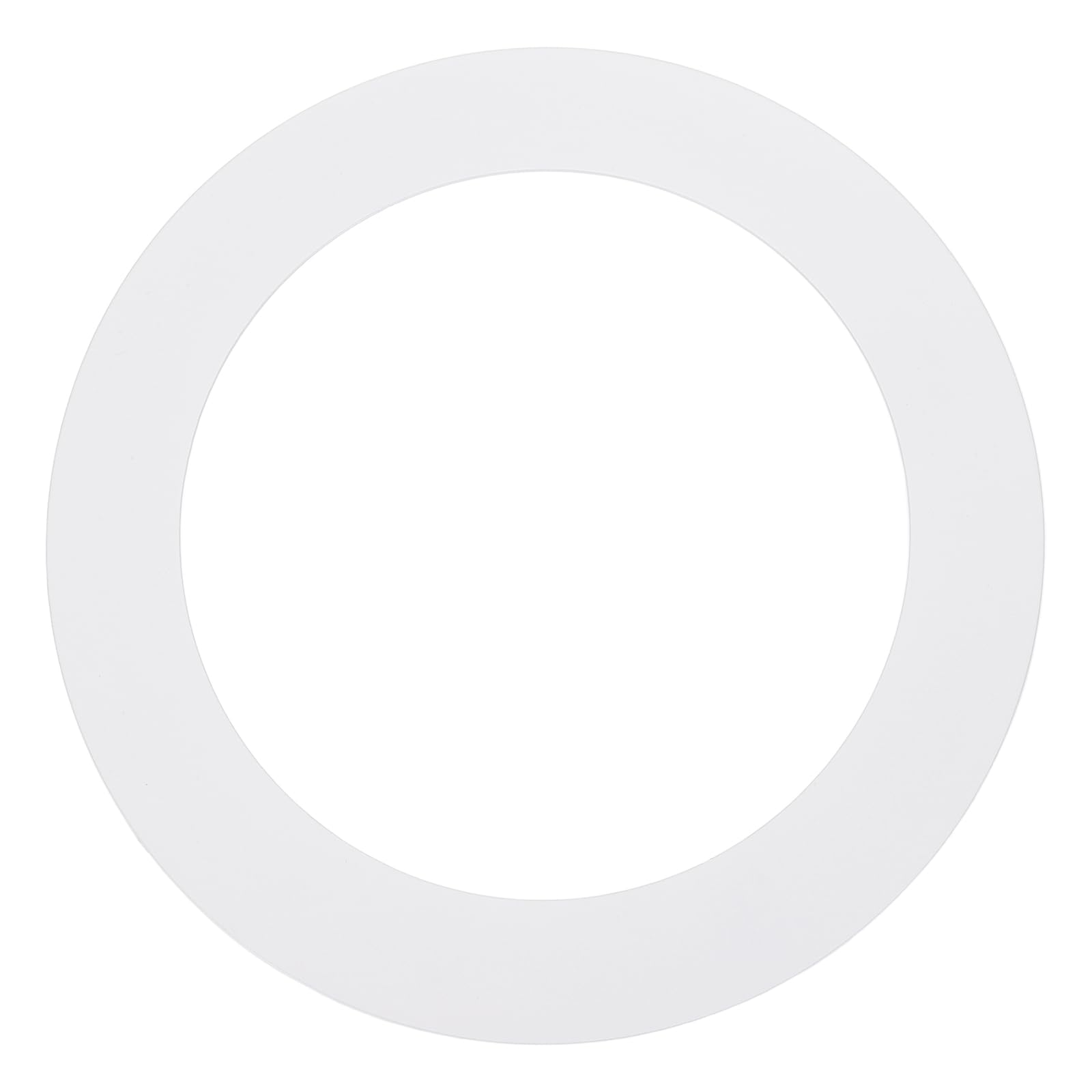 sourcing map Goof Rings, 5.9" ID 8.1" OD Steel Flat Goof Trim Ring Light Cover Plate Flush Mount Can Converter for Recessed Downlight Vent Ceiling Medallion Wall Hole Decor, Matte White