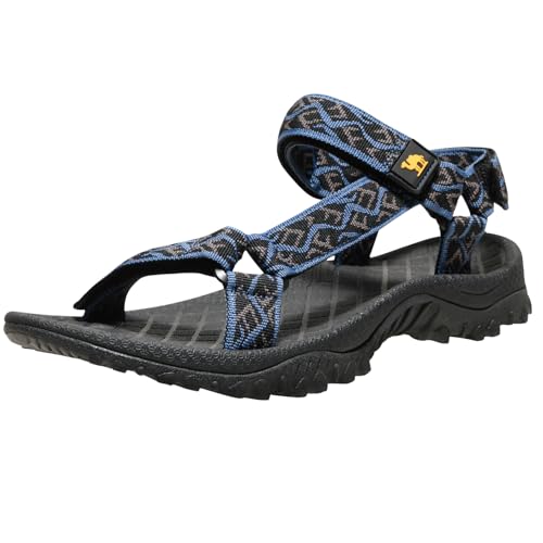 CAMEL CROWN Hiking Sport Sandals for Men Anti-skidding Water Sandals Comfortable Athletic Sandals for Outdoor Wading Beach Black/Blue 11