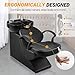 Seogwisam Shampoo Bowl and Chair Set for Salon, Backwash Barber Chair,ABS Plastic Shampoo Bowl Sink Unit w/Storage Box for Beauty Spa Barbershop