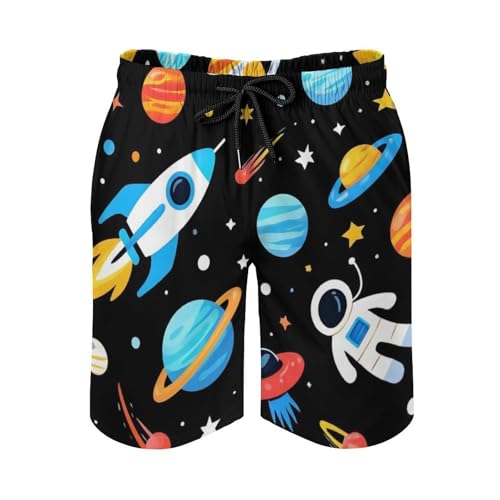 Casual Swimsuits Beach Shorts for Men, Summer Quick Dry Swimming Trunks Mesh Lining Board Shorts with Drawstring