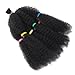 CLSFATION Afro Kinky Hair 12 Inch 6 Packs Pre Stretched Afro Kinky Twist Hair Afro Braiding Hair Kinky Twist Crochet Braids Synthetic Hair Extensions For Women (12 Inch (Pack of 6), 1B)