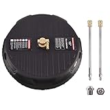 M MINGLE 15'' Pressure Washer Surface Cleaner, with 2 pcs Extension Wand Attachment for Power Washer, 4000 PSI